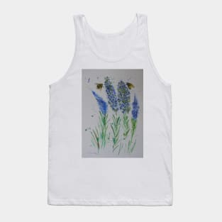 Bees on Delphiniums Tank Top